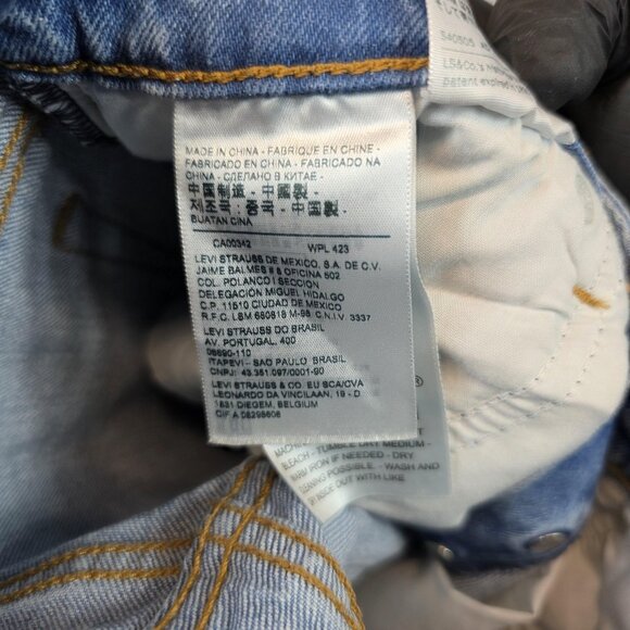 Levis Wedgie Straight Jeans Womens 25 Blue Denim High Rise Button Fly Premium - Picture 13 of 15